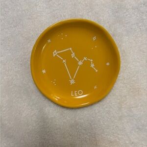 Yellow Leo Zodiac Trinket Dish